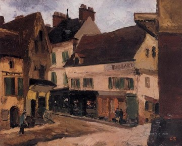  Square Painting - a square in la roche guyon Camille Pissarro